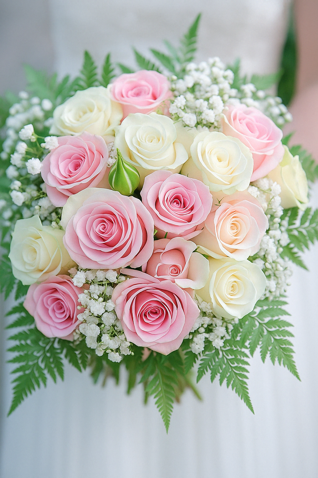 Blush & White – Bouquet Élégance Romantique🌸