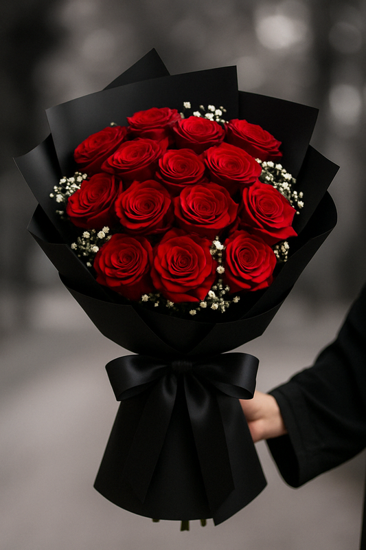 Bouquet de Roses Rouges Intenses